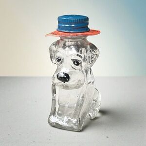 Vintage 1920s  T. H. Stough Co. Clear Glass Candy Holder Jar w/Cap